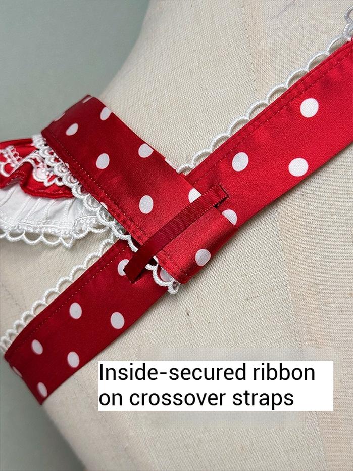 Shuang Sheng Xiao Xiong - Bite The Cake - Sweet Lolita Dress, Red & White Polka Dots - Image 19