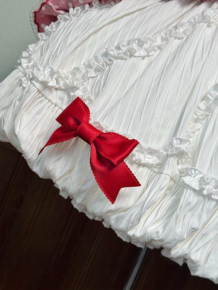 Shuang Sheng Xiao Xiong - Bite The Cake - Sweet Lolita Dress, Red & White Polka Dots - Image 27