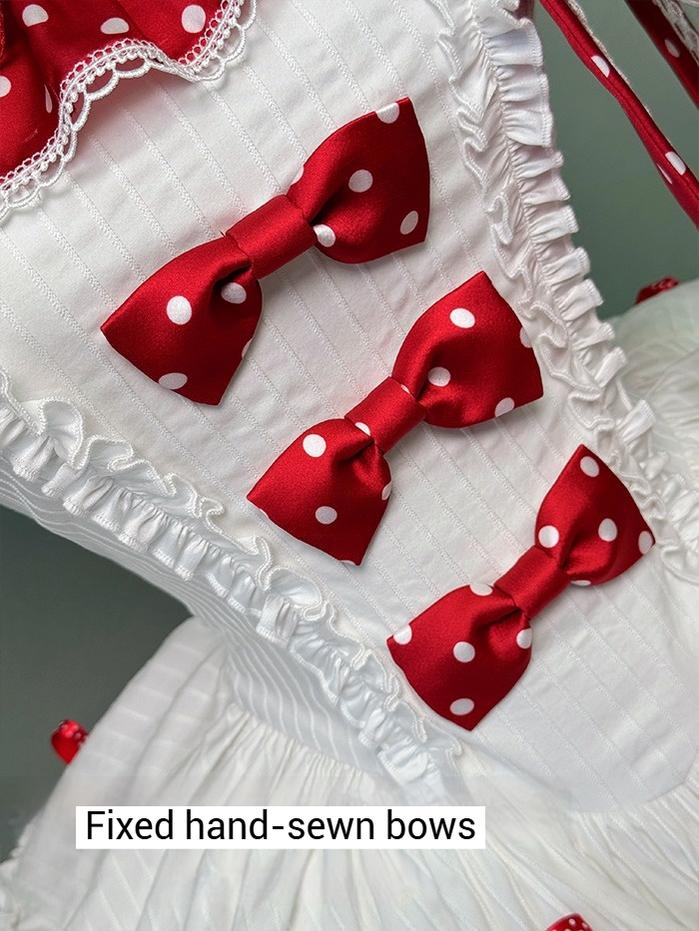 Shuang Sheng Xiao Xiong - Bite The Cake - Sweet Lolita Dress, Red & White Polka Dots - Image 53