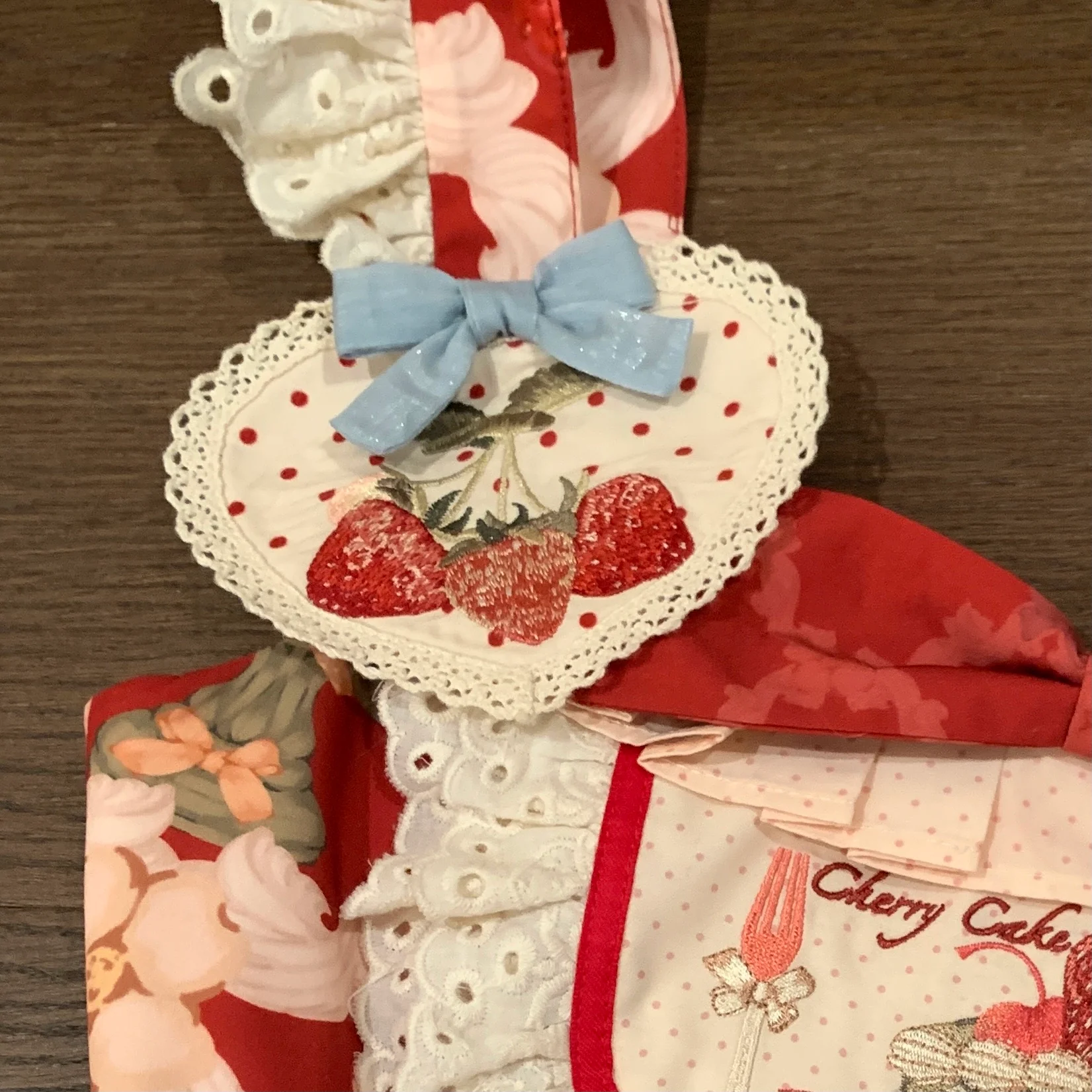 Rose Whispers - Strawberry Tata - Sweet Lolita Dress Suit With Strawberry Cake Print - Image 52