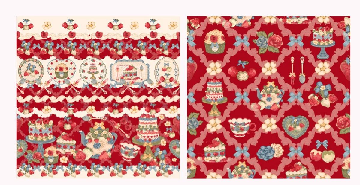 Rose Whispers - Strawberry Tata - Sweet Lolita Dress Suit With Strawberry Cake Print - Image 55
