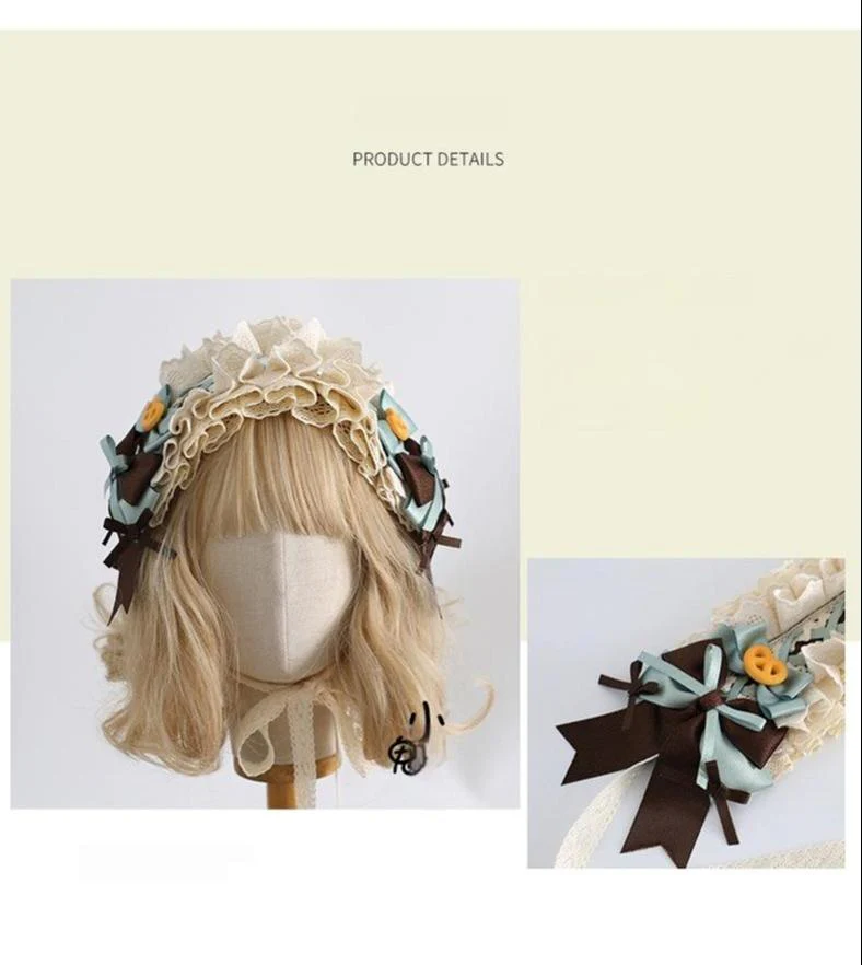 Xiaogui - Sweet Lolita Headband and Top Hat with Candy Details - Image 9