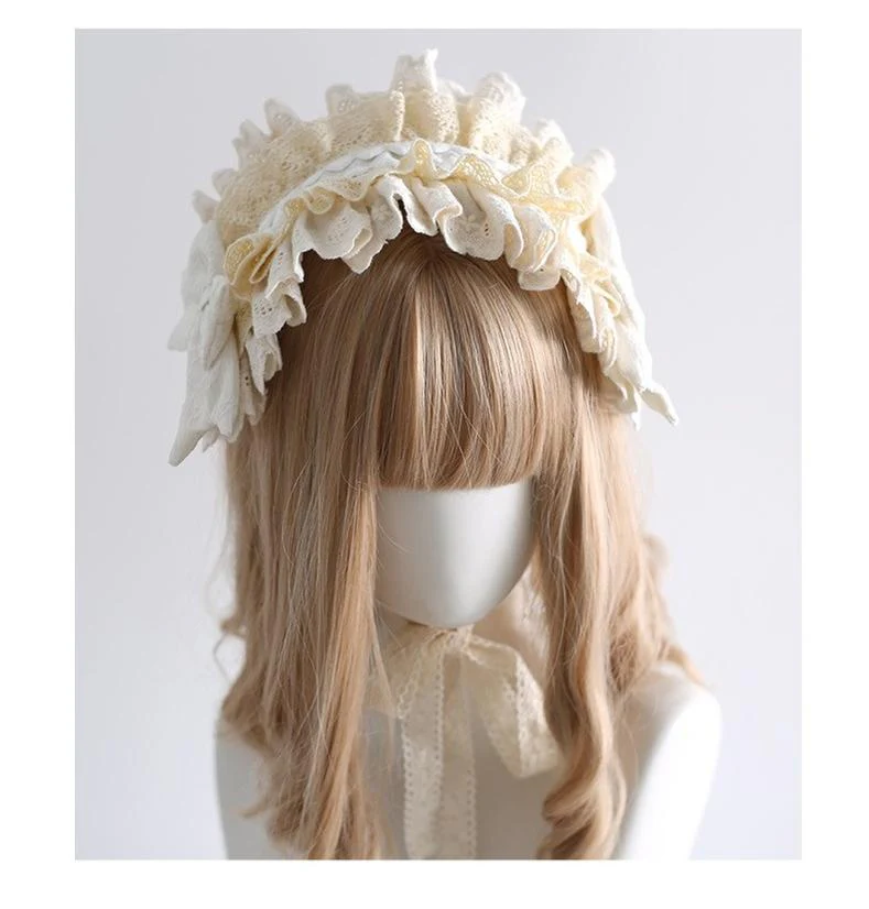 Xiaogui - Sweet Lolita Headband Lace Hairband Ballet Style - Image 5