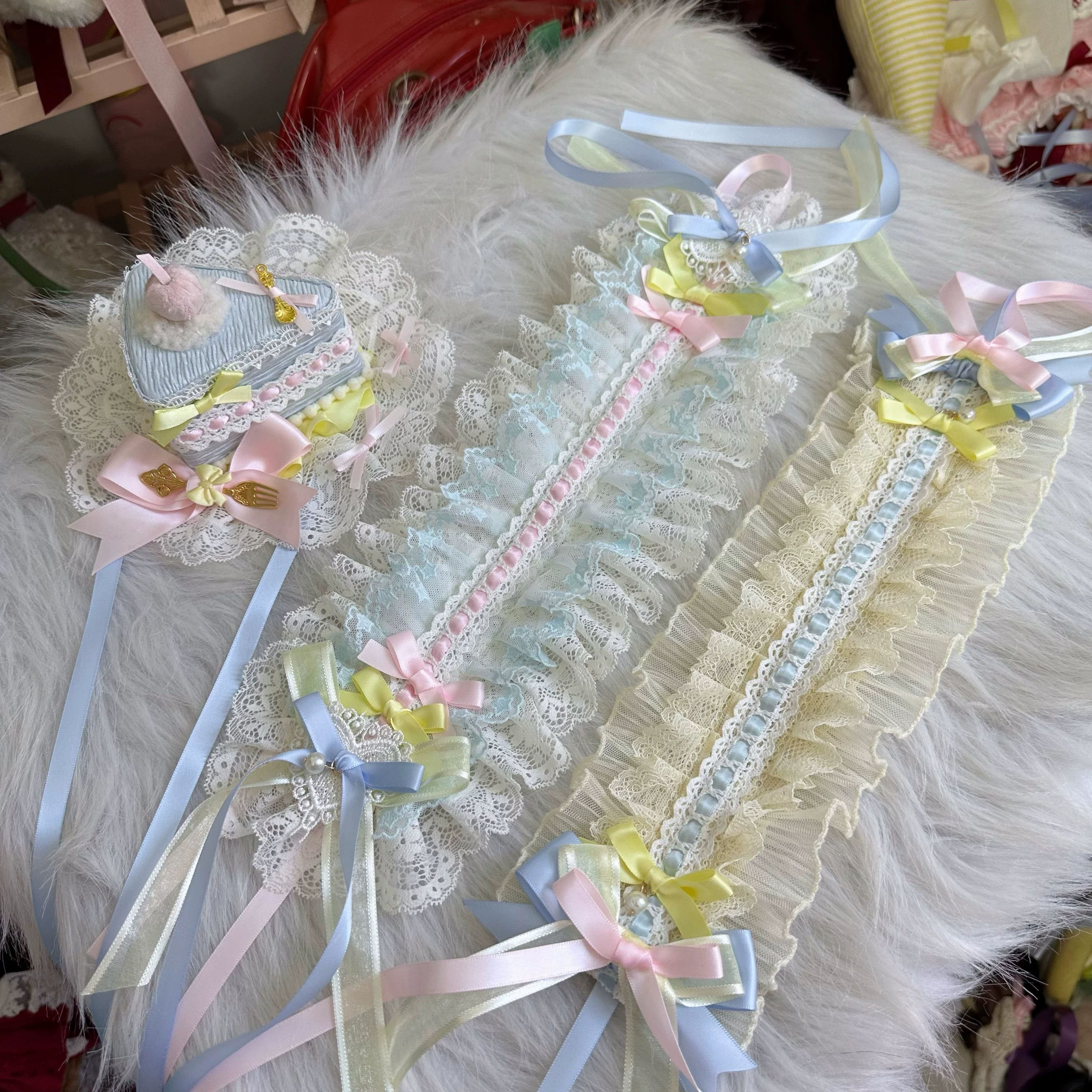 Sweet Lolita Headdress, Bow and Lace Decoration - Image 16