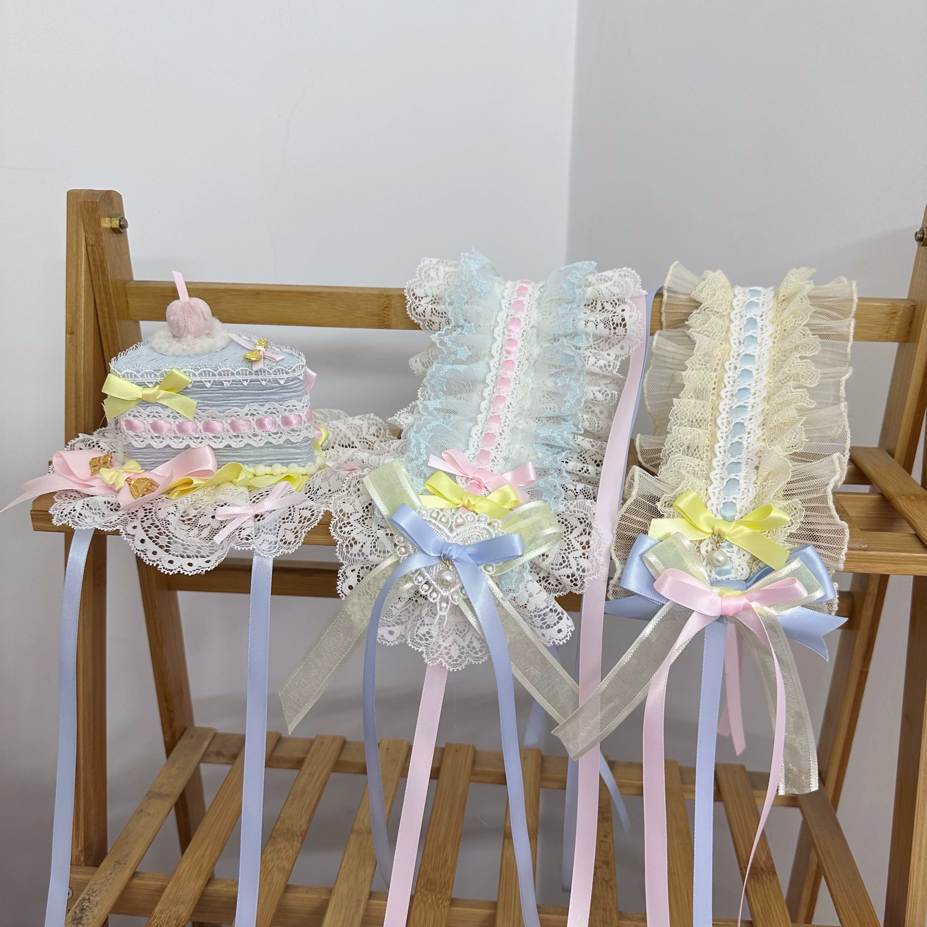 Sweet Lolita Headdress, Bow and Lace Decoration - Image 17