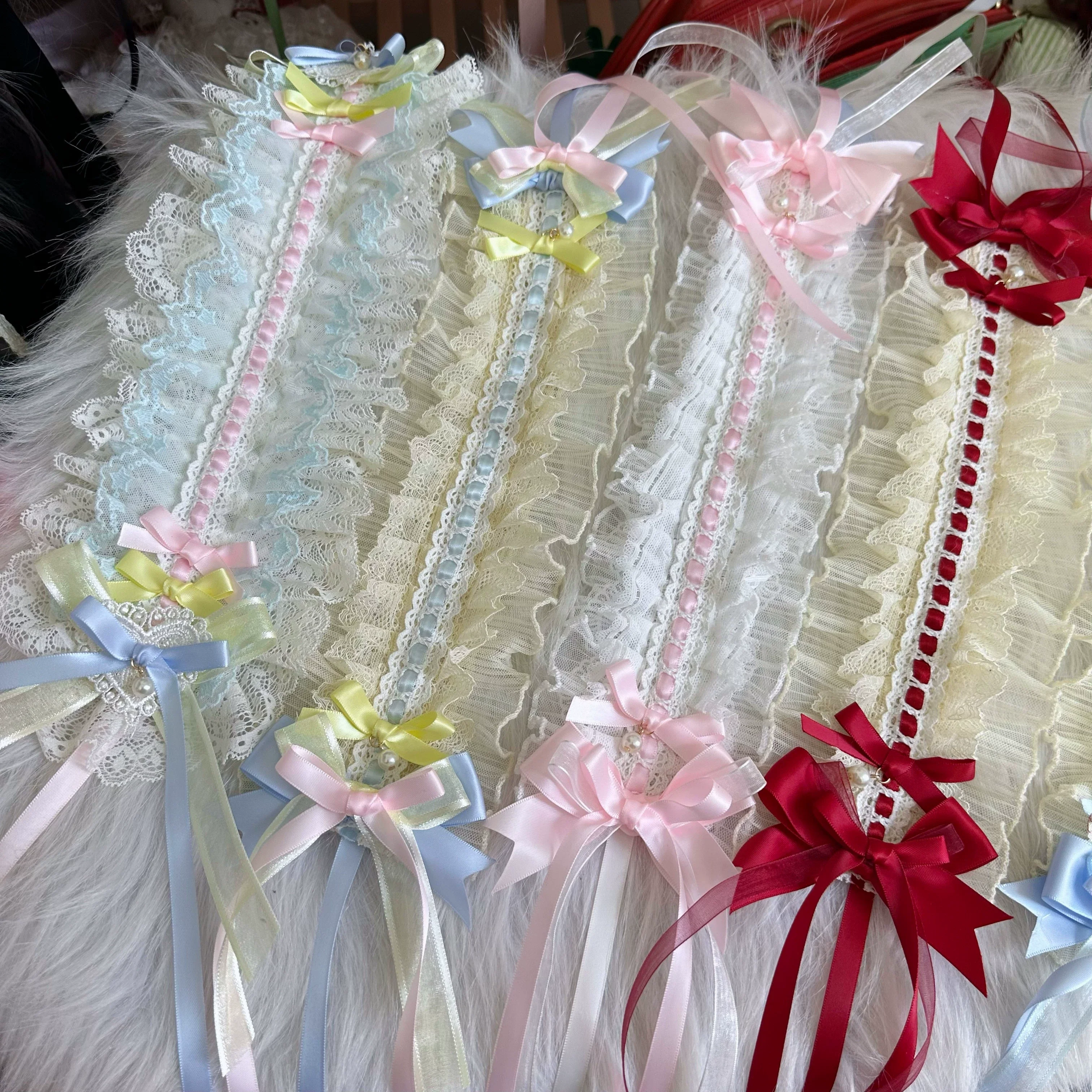 Sweet Lolita Headdress, Bow and Lace Decoration - Image 19