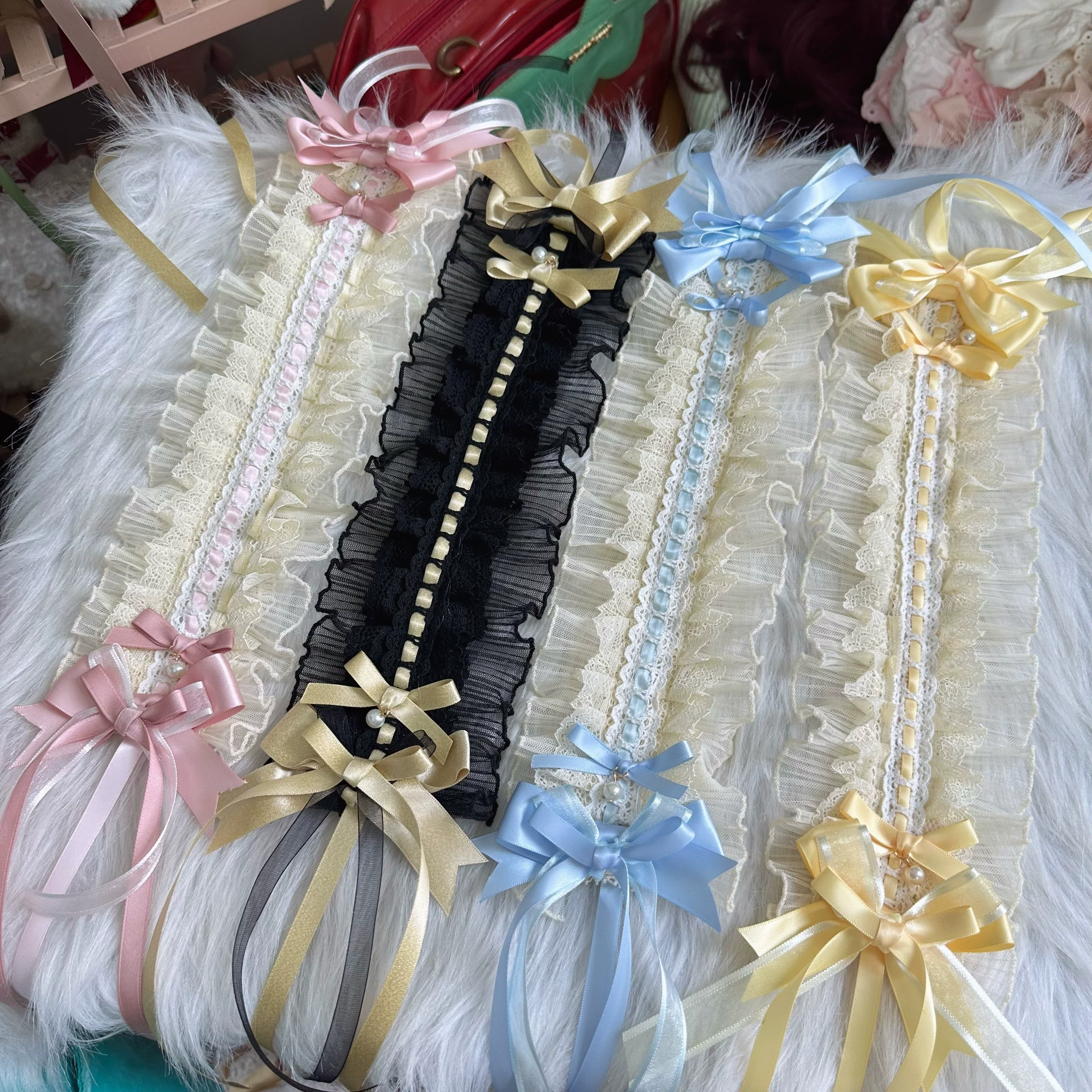 Sweet Lolita Headdress, Bow and Lace Decoration - Image 20