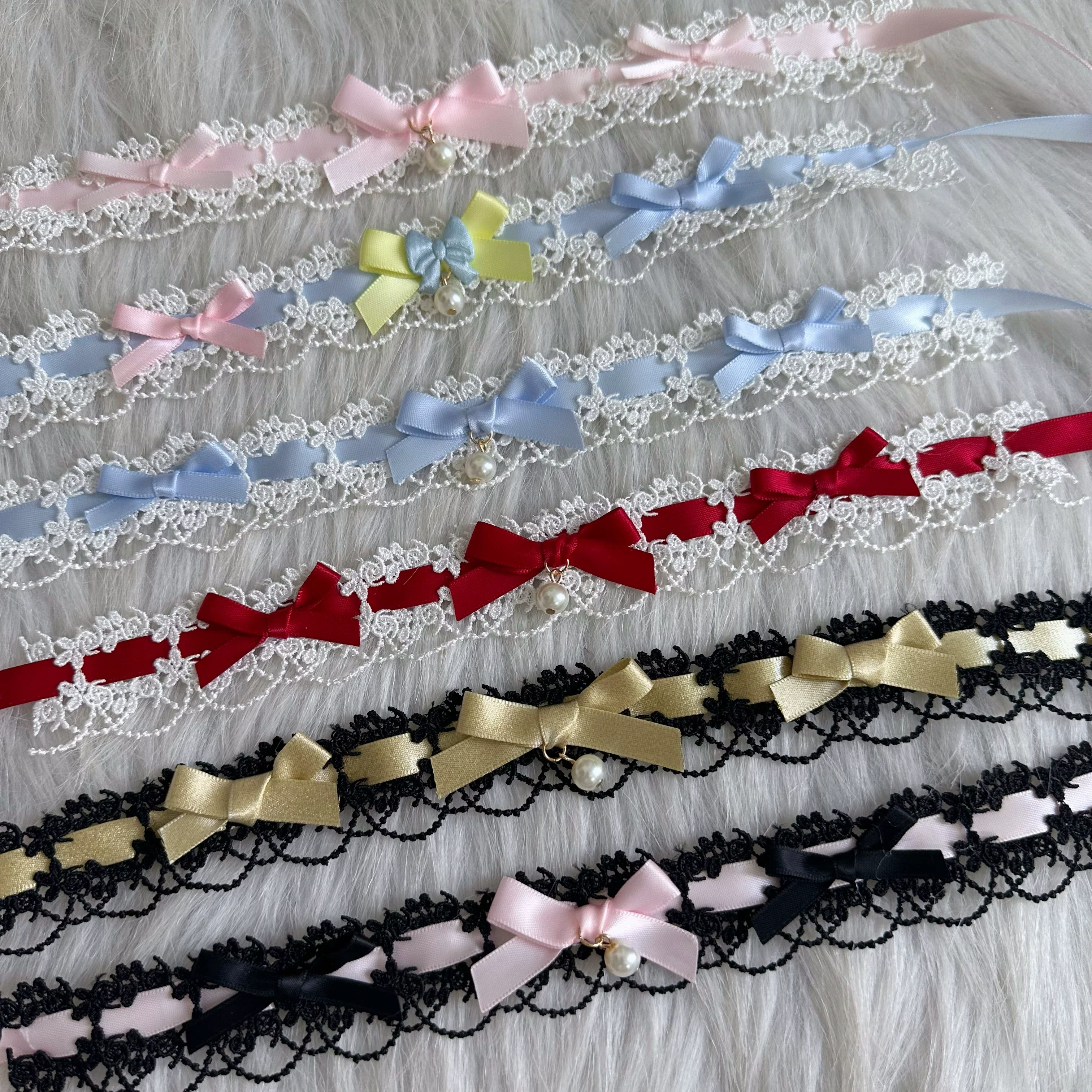 Sweet Lolita Headdress, Bow and Lace Decoration - Image 22