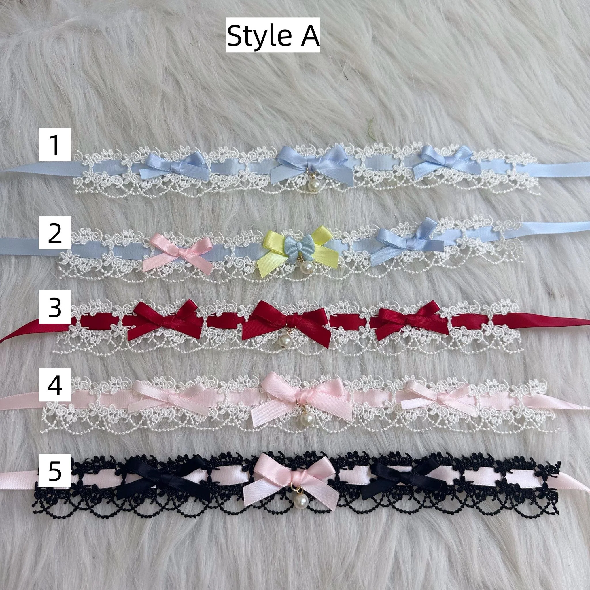 Sweet Lolita Headdress, Bow and Lace Decoration - Image 23