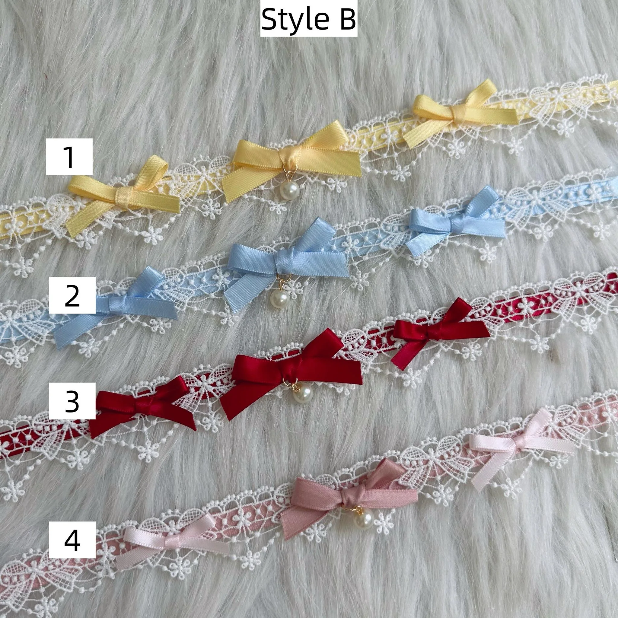 Sweet Lolita Headdress, Bow and Lace Decoration - Image 24