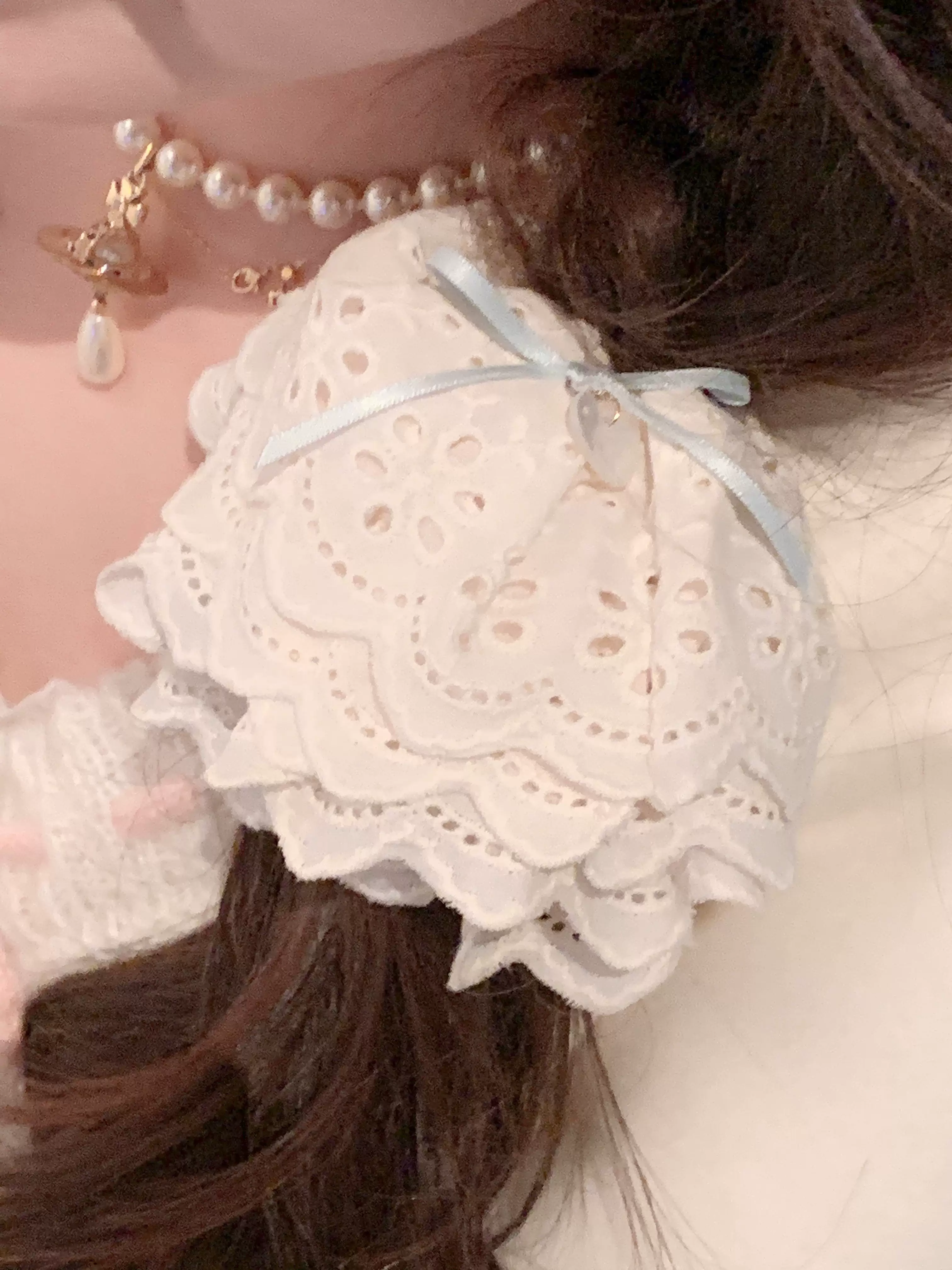 Marshmallow Melody - Sweet Lolita Headdress Bow Hair Rope - Image 2