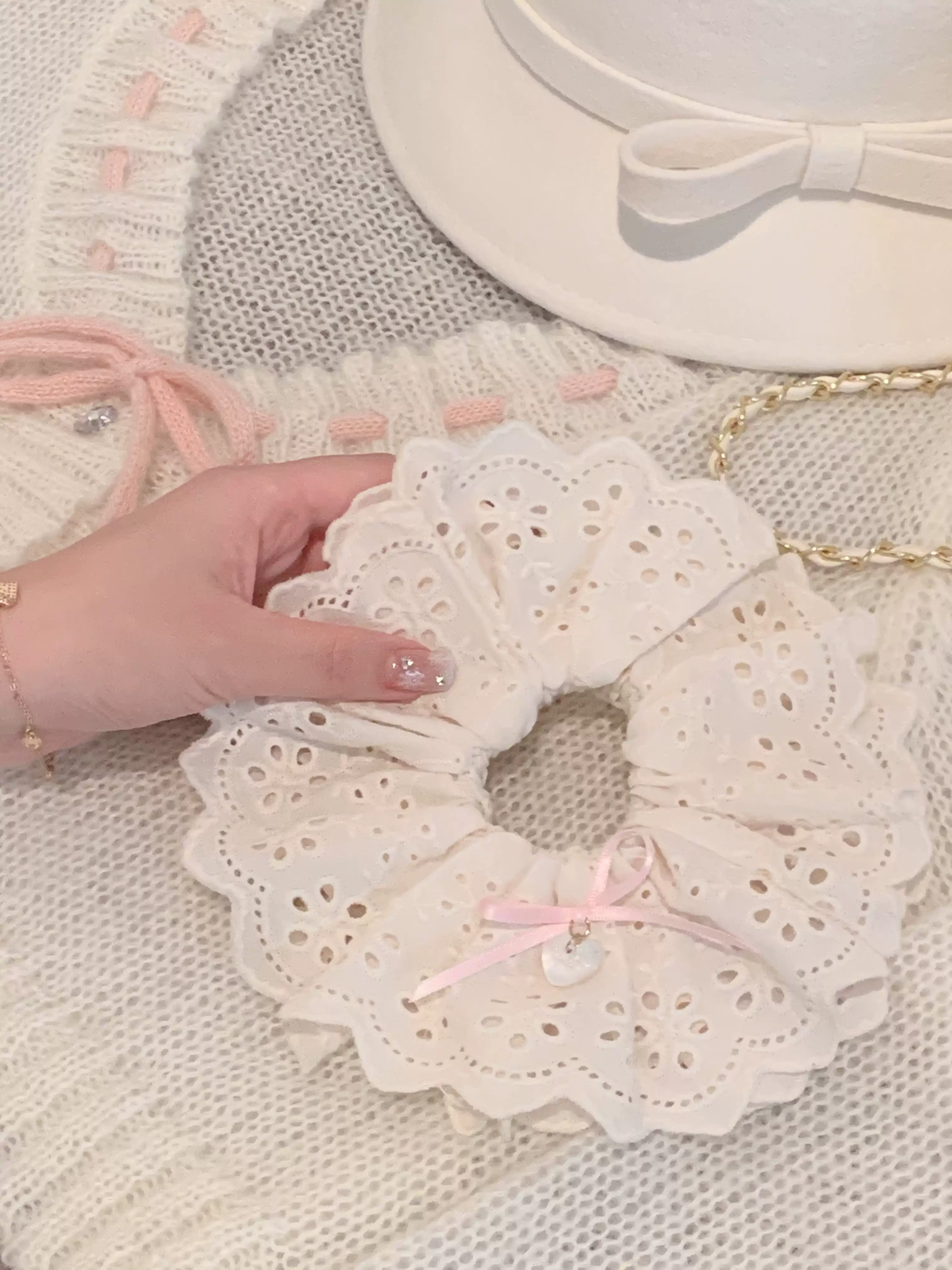 Marshmallow Melody - Sweet Lolita Headdress Bow Hair Rope - Image 29