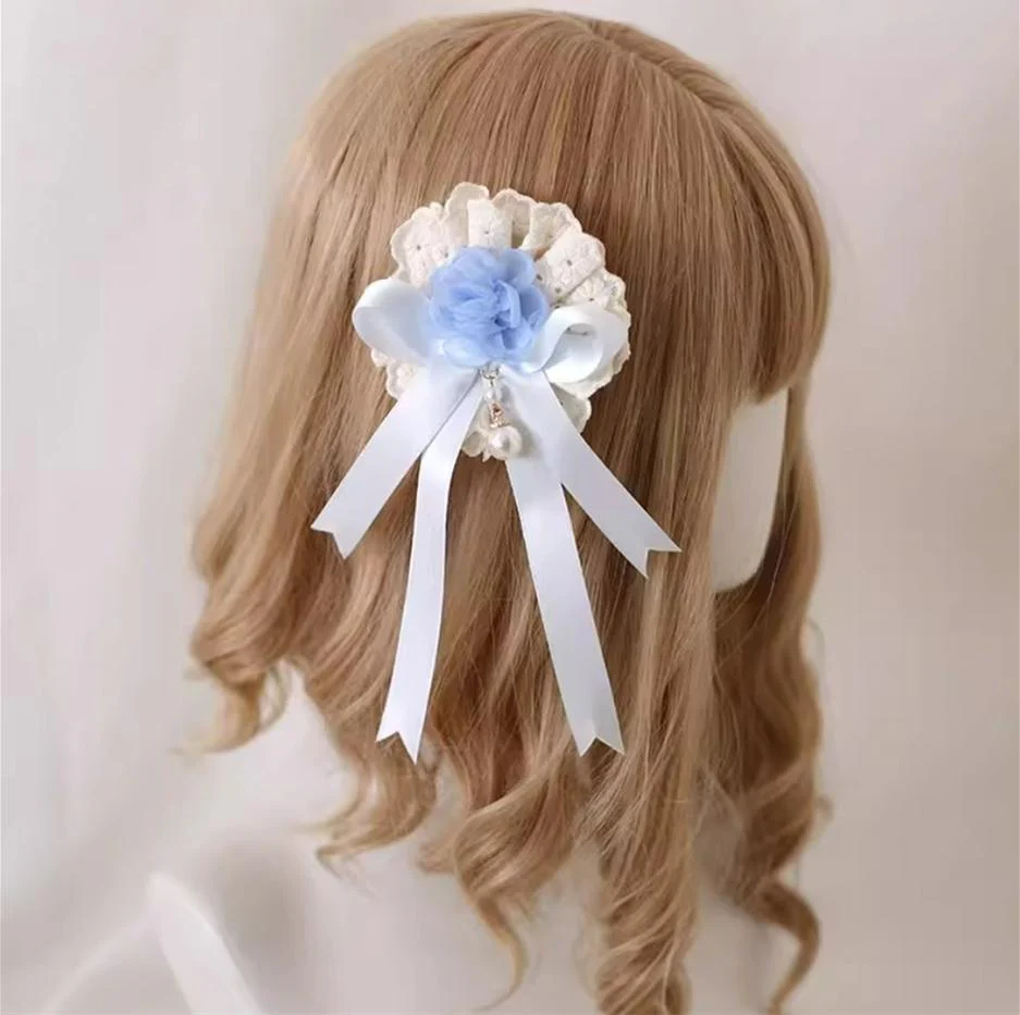 Xiaogui - Four Seasons Floral - Sweet Lolita Headdress Bow KC Lace Cuffs - Image 11