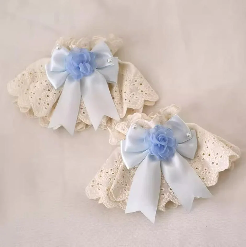 Xiaogui - Four Seasons Floral - Sweet Lolita Headdress Bow KC Lace Cuffs - Image 7