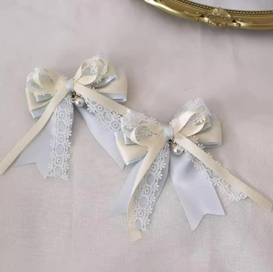 Xiaogui - Four Seasons Floral - Sweet Lolita Headdress Bow KC Lace Cuffs - Image 9