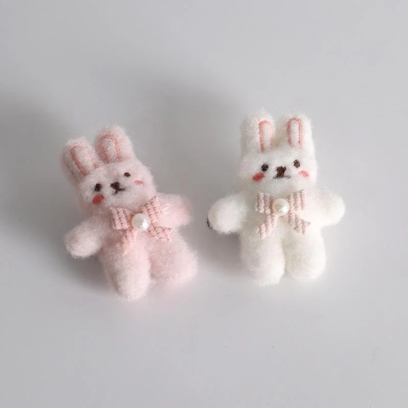 Xiaogui - Sweet Lolita Headdress Pink White Bunny Ear Hair Accessory - Image 11