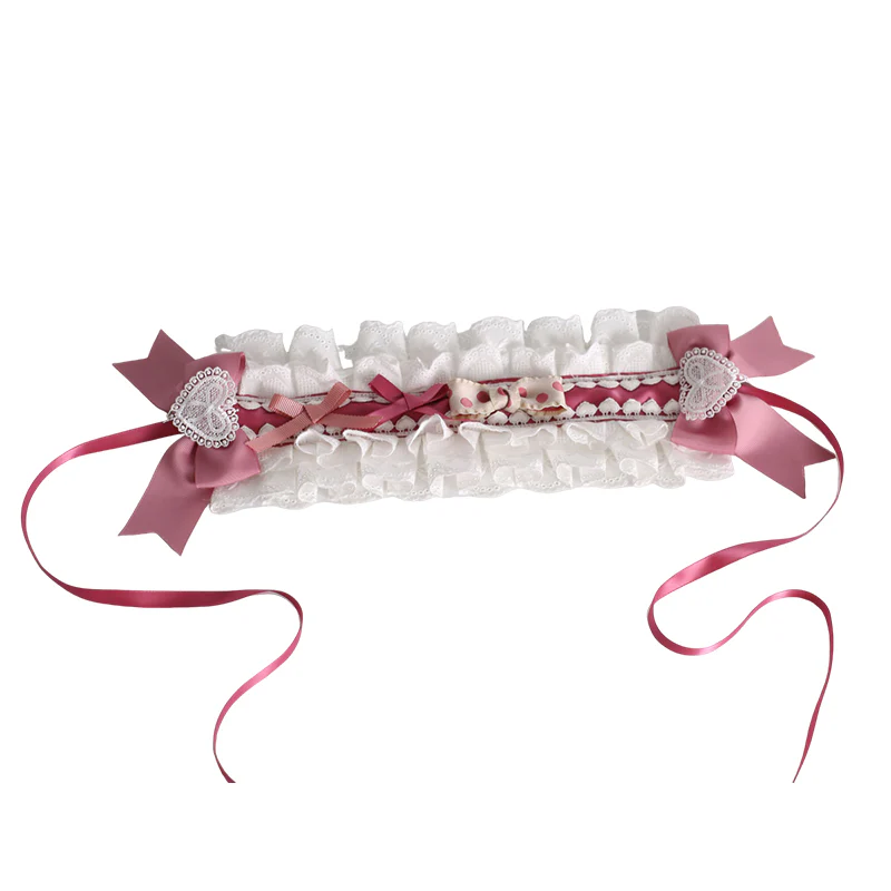 Xiaogui - Sweet Lolita Headdress Pink White Top Hat and Hairband - Image 16