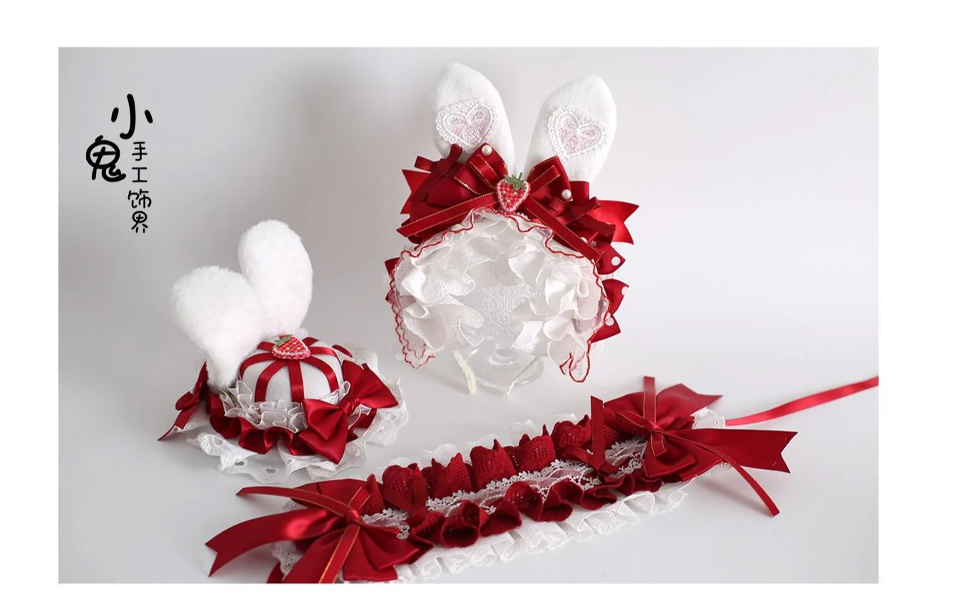Xiaogui - Sweet Lolita Headdress, Shapeable Bunny Ear - Image 9