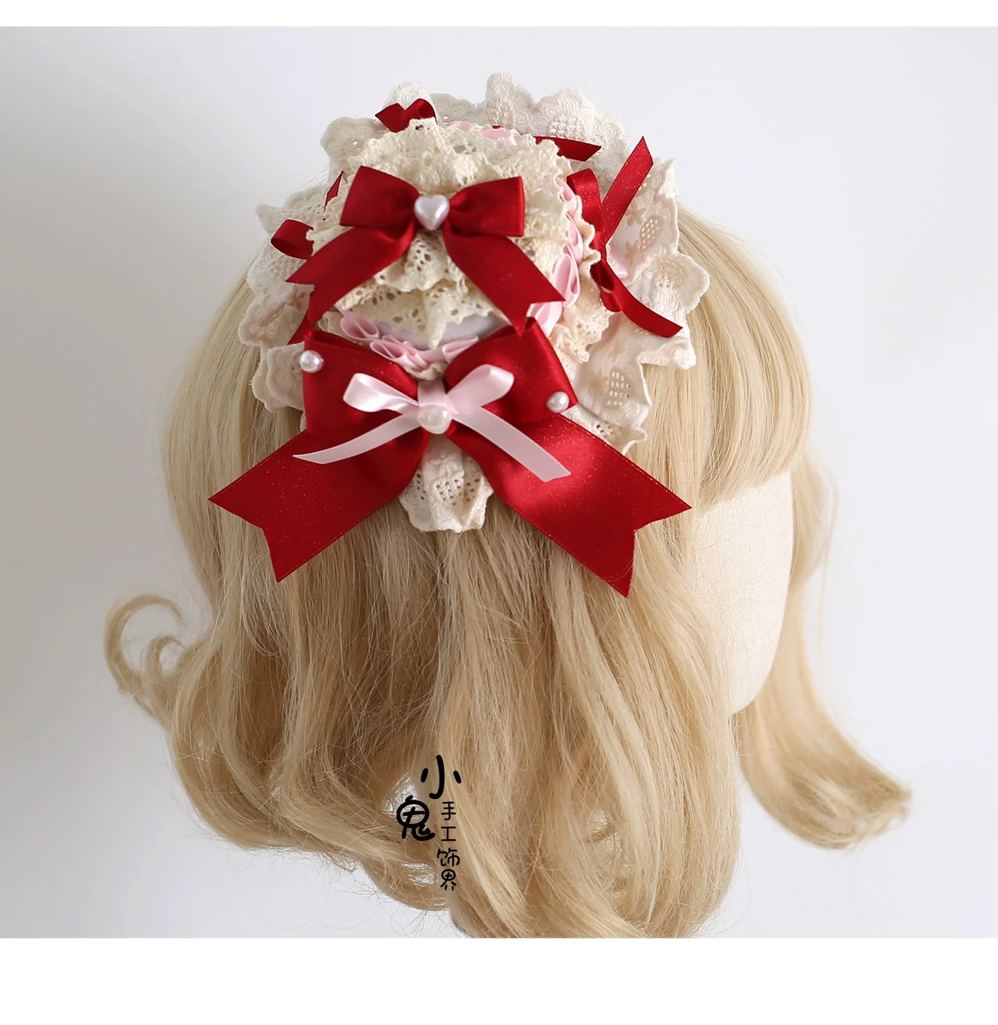 Xiaogui - Sweet Lolita Headdress, Triangle Cake Clip - Image 12