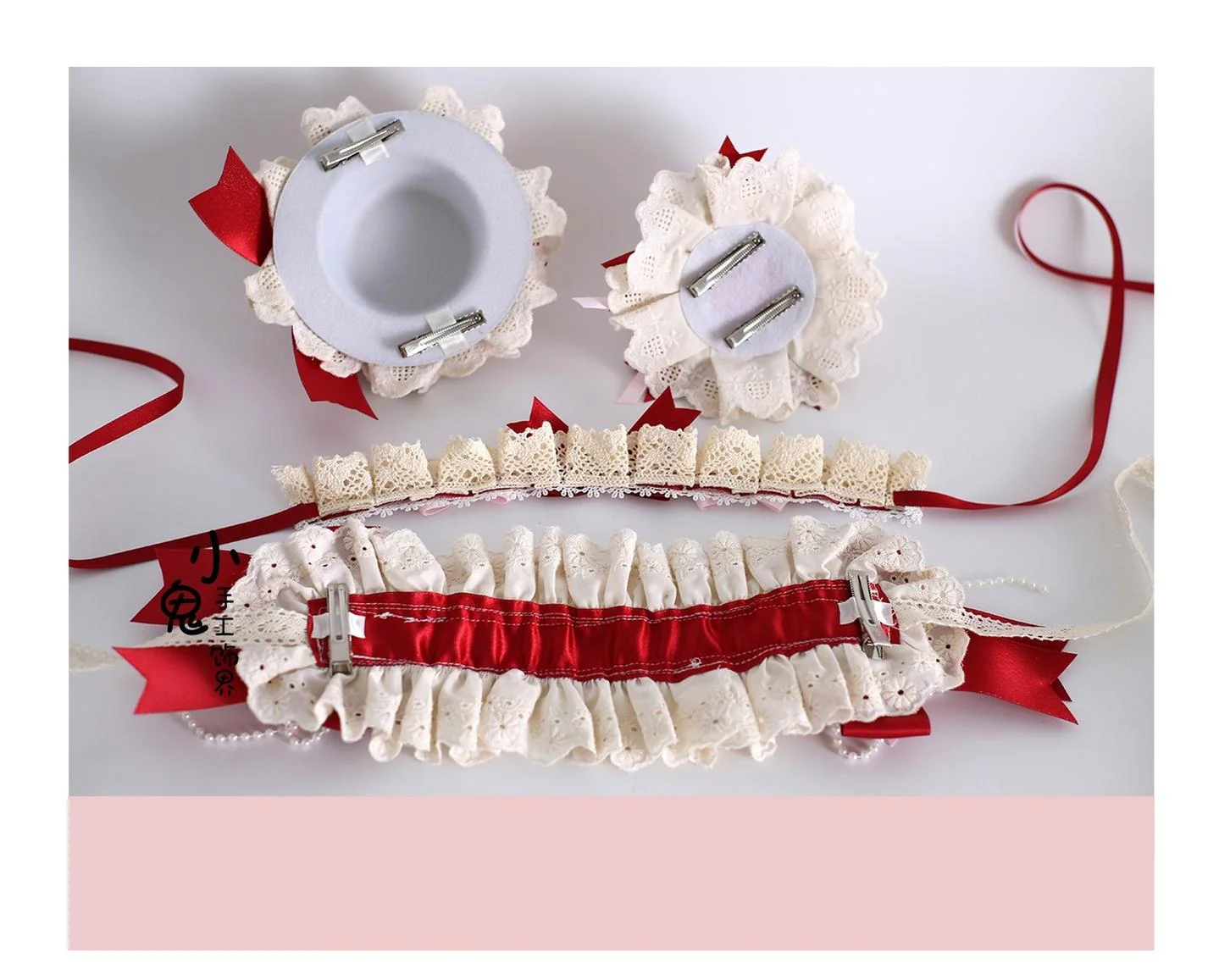 Xiaogui - Sweet Lolita Headdress, Triangle Cake Clip - Image 14