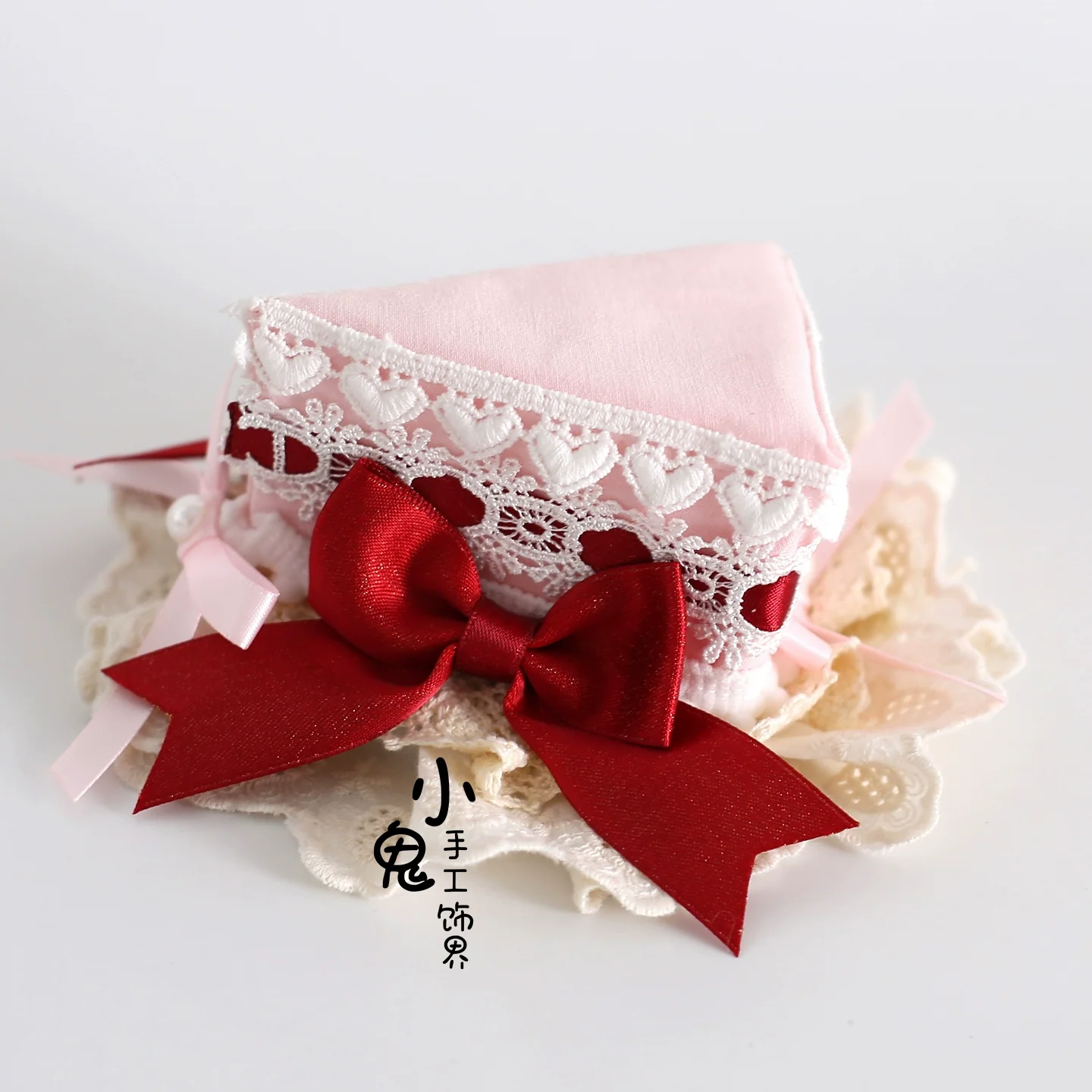 Xiaogui - Sweet Lolita Headdress, Triangle Cake Clip - Image 7