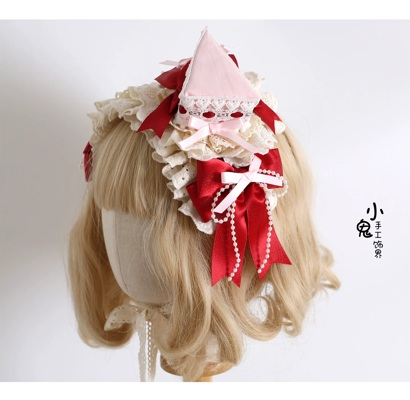 Xiaogui - Sweet Lolita Headdress, Triangle Cake Clip - Image 9