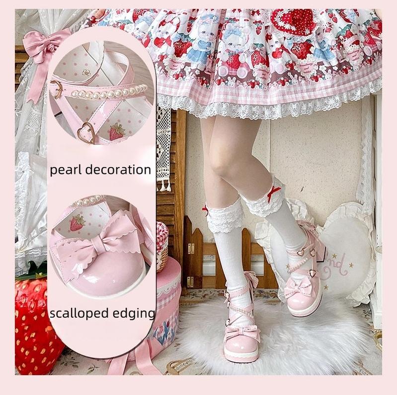Witch's Night - Crush Complex - Sweet Lolita Heel Shoes, Pearls & Bows - Image 14