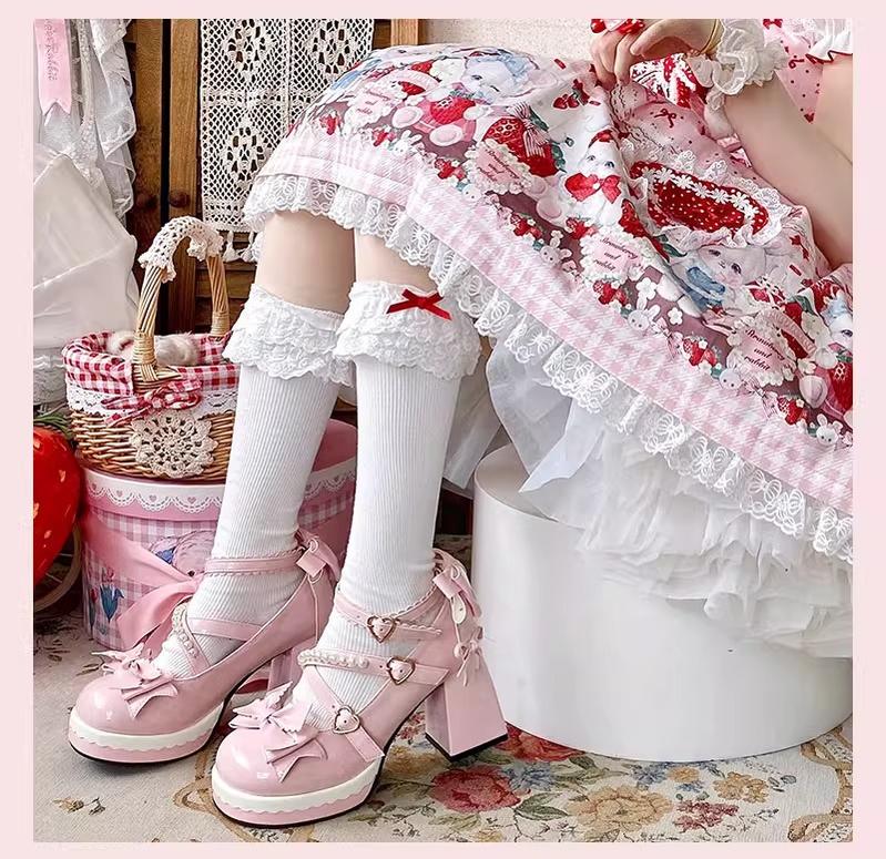 Witch's Night - Crush Complex - Sweet Lolita Heel Shoes, Pearls & Bows - Image 16