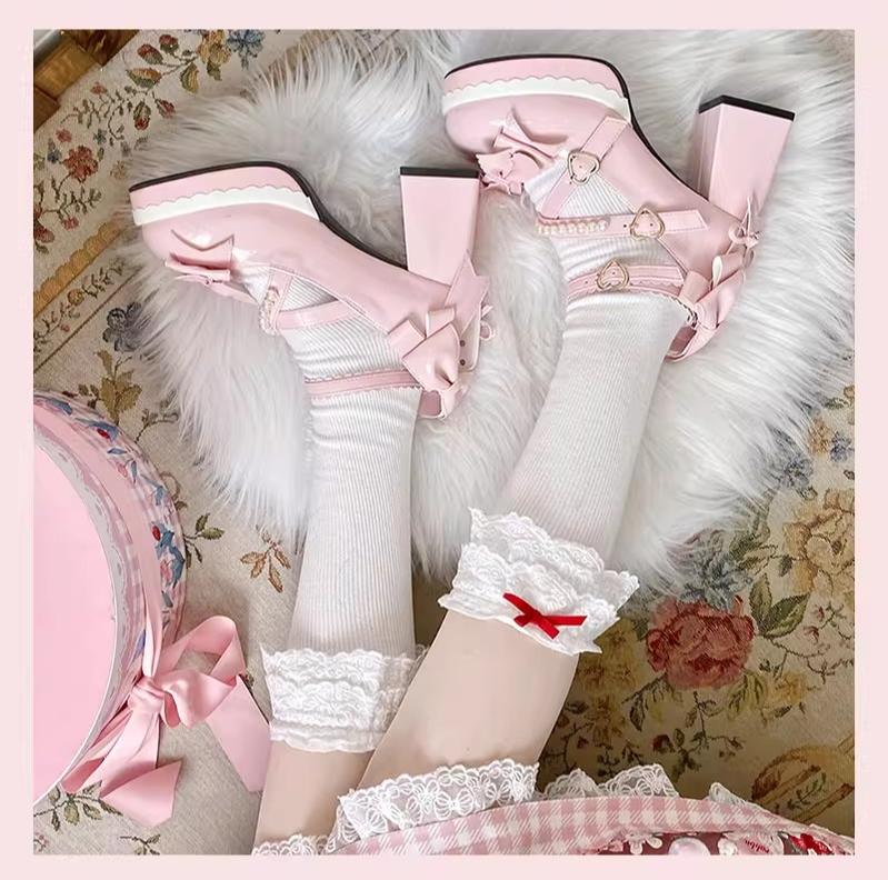 Witch's Night - Crush Complex - Sweet Lolita Heel Shoes, Pearls & Bows - Image 19