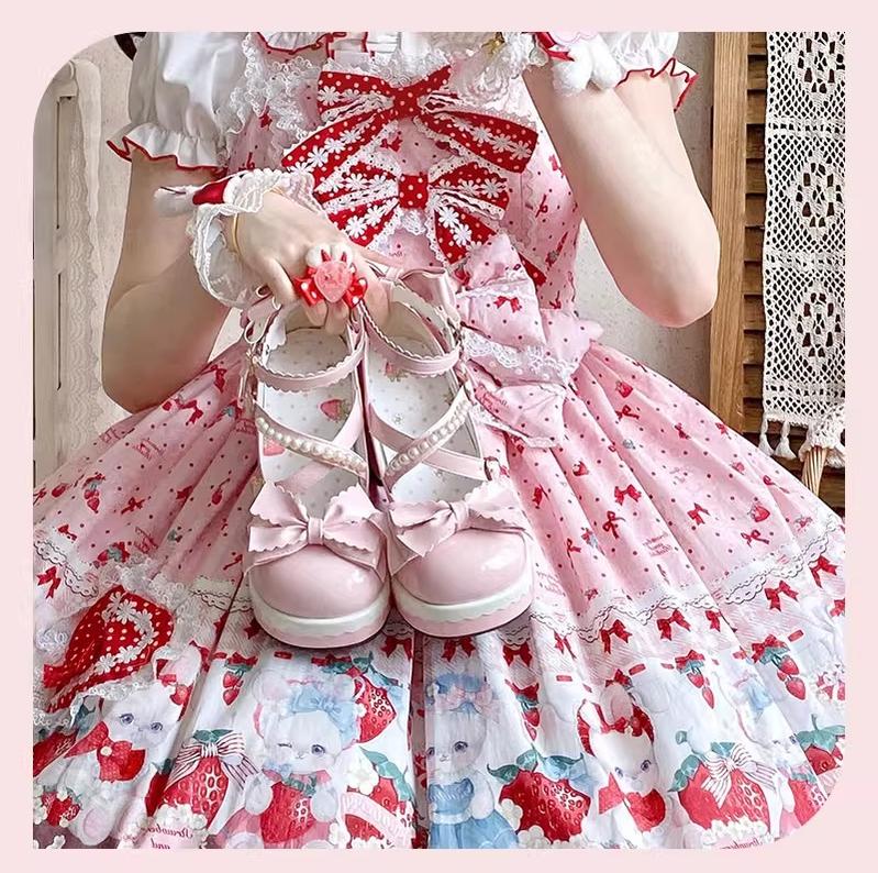 Witch's Night - Crush Complex - Sweet Lolita Heel Shoes, Pearls & Bows - Image 20