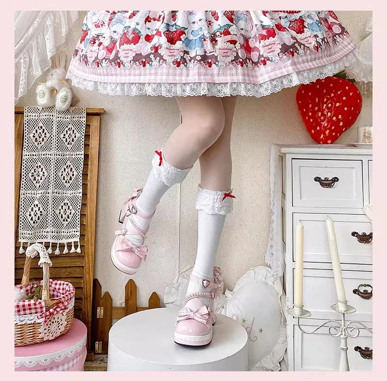Witch's Night - Crush Complex - Sweet Lolita Heel Shoes, Pearls & Bows - Image 21