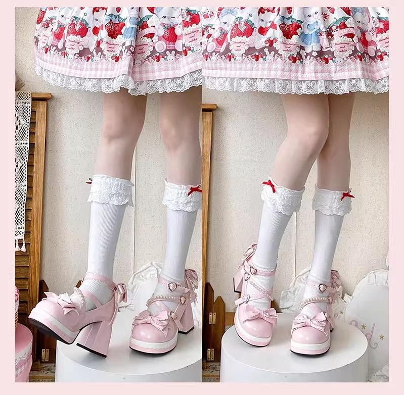 Witch's Night - Crush Complex - Sweet Lolita Heel Shoes, Pearls & Bows - Image 23