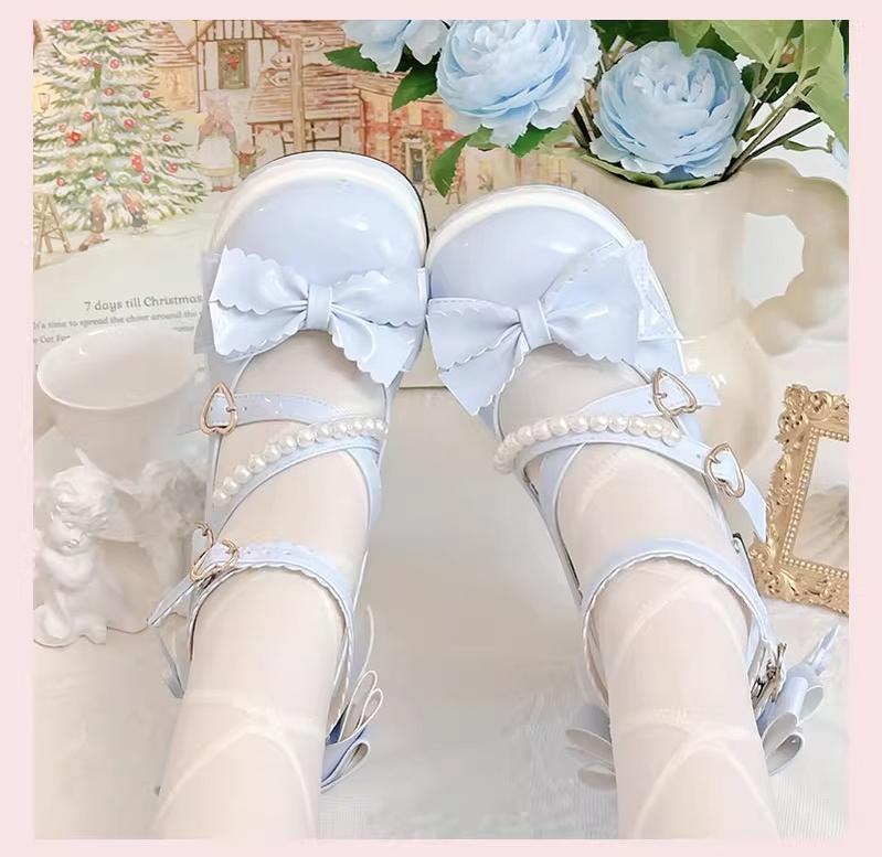 Witch's Night - Crush Complex - Sweet Lolita Heel Shoes, Pearls & Bows - Image 24