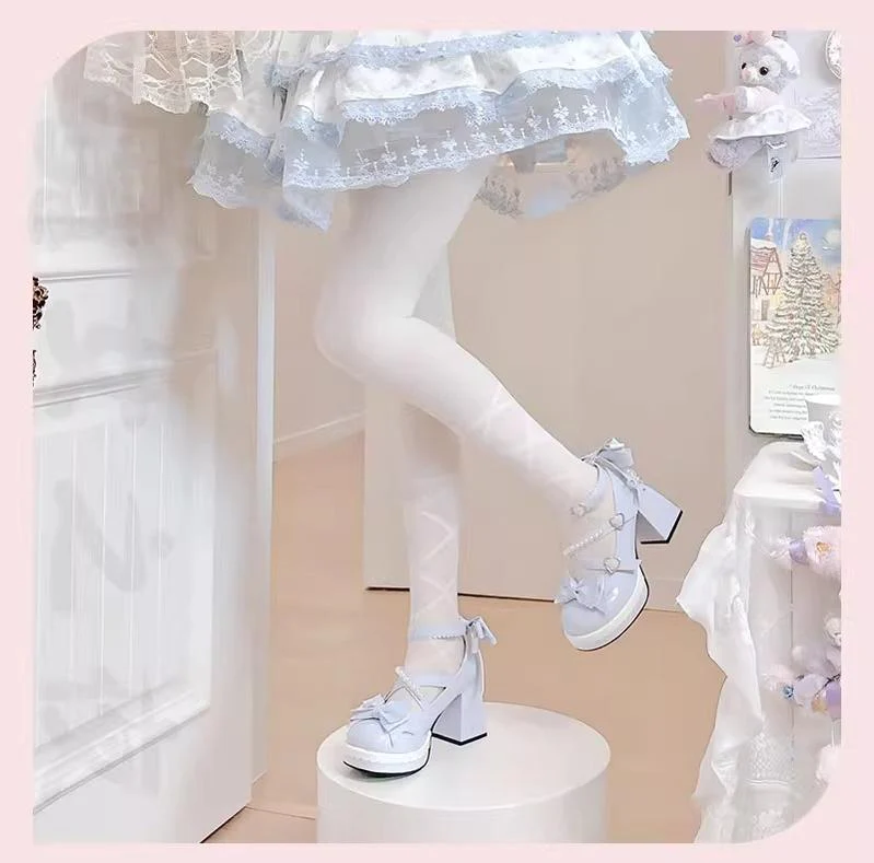 Witch's Night - Crush Complex - Sweet Lolita Heel Shoes, Pearls & Bows - Image 25