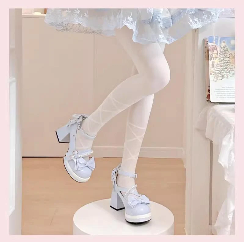 Witch's Night - Crush Complex - Sweet Lolita Heel Shoes, Pearls & Bows - Image 28