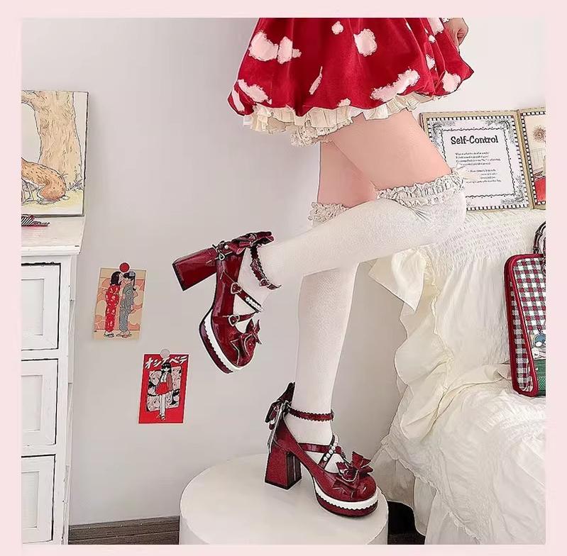 Witch's Night - Crush Complex - Sweet Lolita Heel Shoes, Pearls & Bows - Image 34