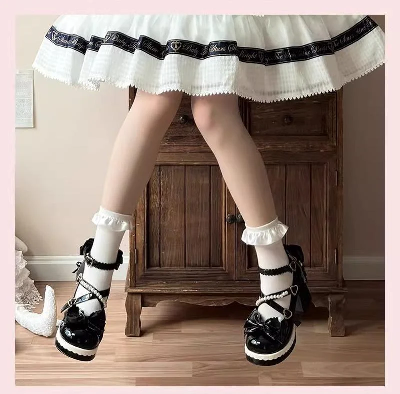 Witch's Night - Crush Complex - Sweet Lolita Heel Shoes, Pearls & Bows - Image 37