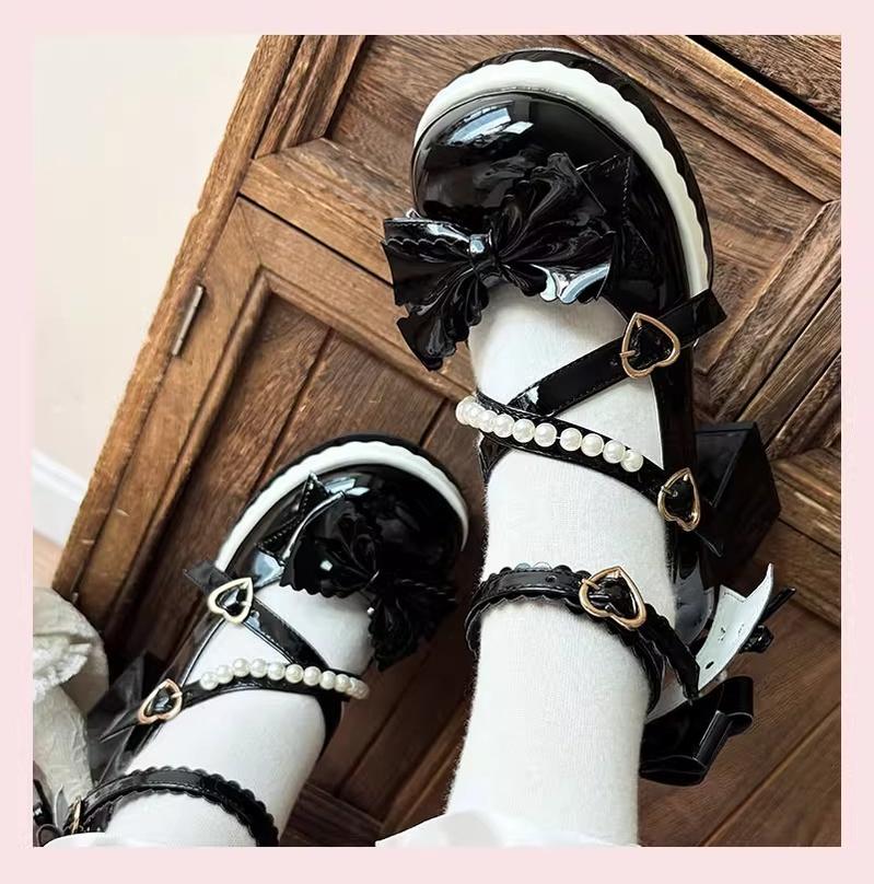 Witch's Night - Crush Complex - Sweet Lolita Heel Shoes, Pearls & Bows - Image 41