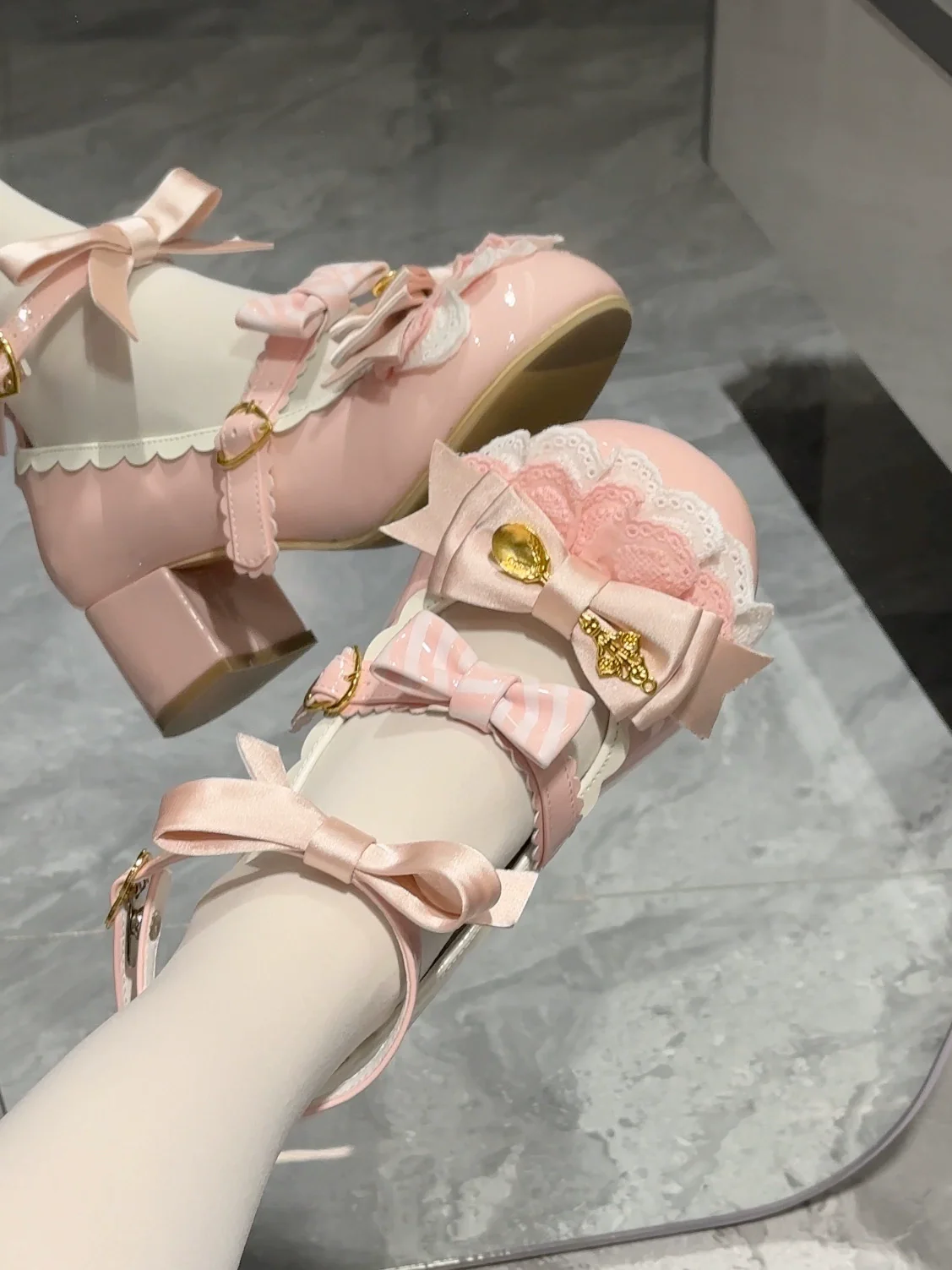 Beauty Bunny - Mousse Roll - Sweet Lolita Heel Shoes, Round Toe - Image 10
