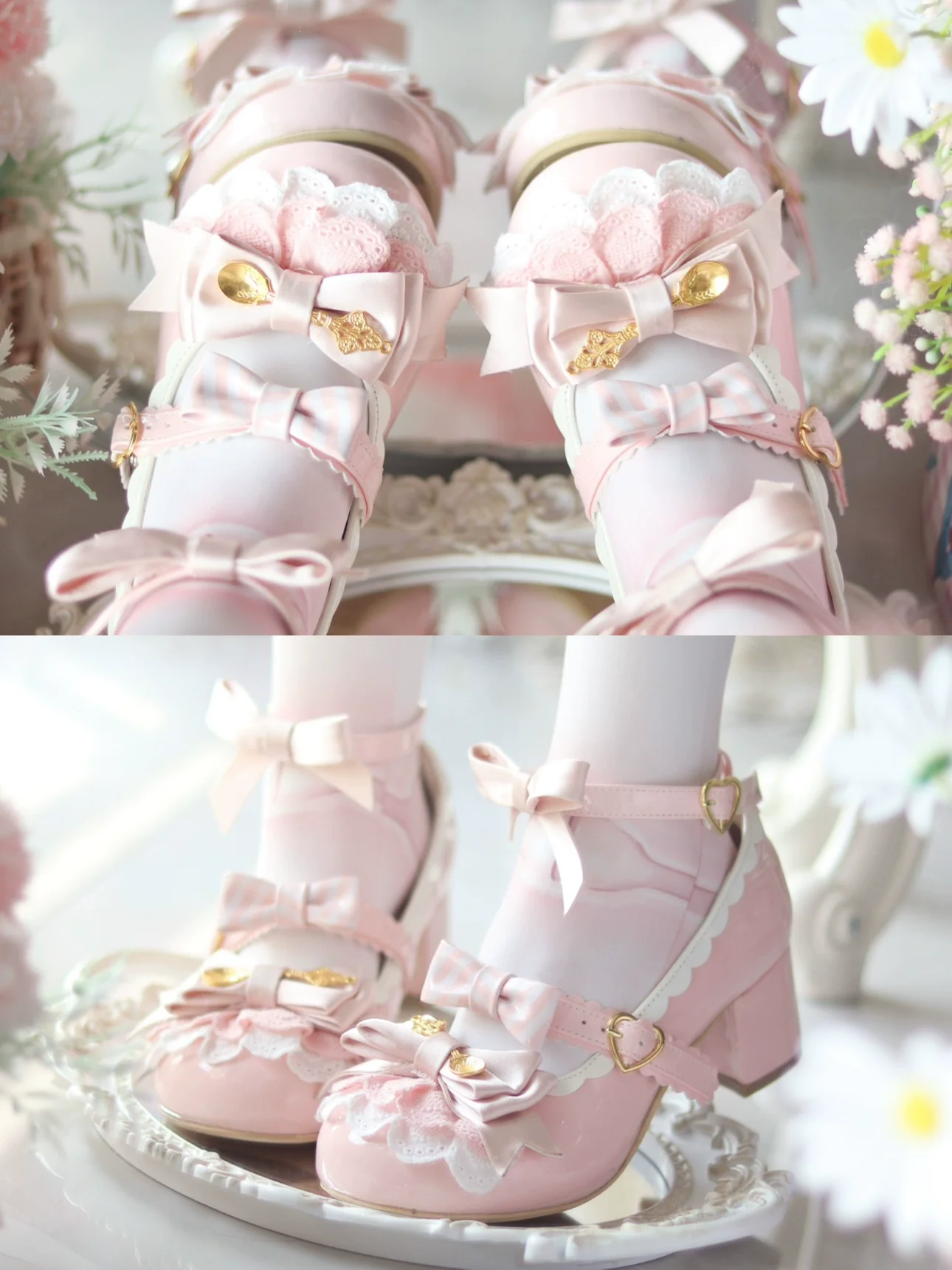 Beauty Bunny - Mousse Roll - Sweet Lolita Heel Shoes, Round Toe - Image 13