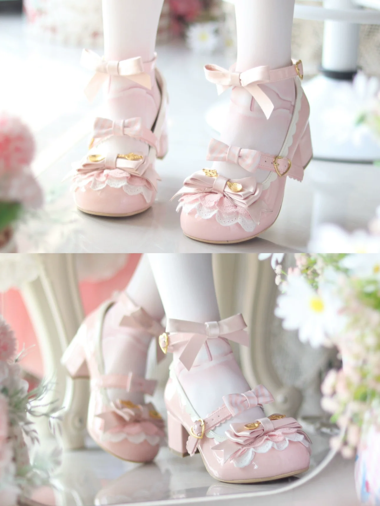Beauty Bunny - Mousse Roll - Sweet Lolita Heel Shoes, Round Toe - Image 14