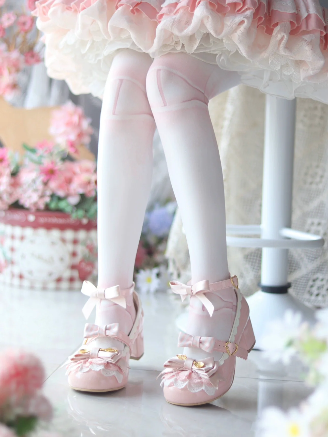Beauty Bunny - Mousse Roll - Sweet Lolita Heel Shoes, Round Toe - Image 15