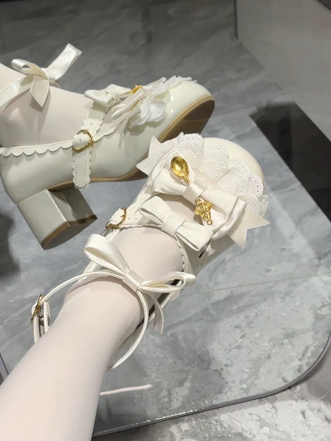 Beauty Bunny - Mousse Roll - Sweet Lolita Heel Shoes, Round Toe - Image 18