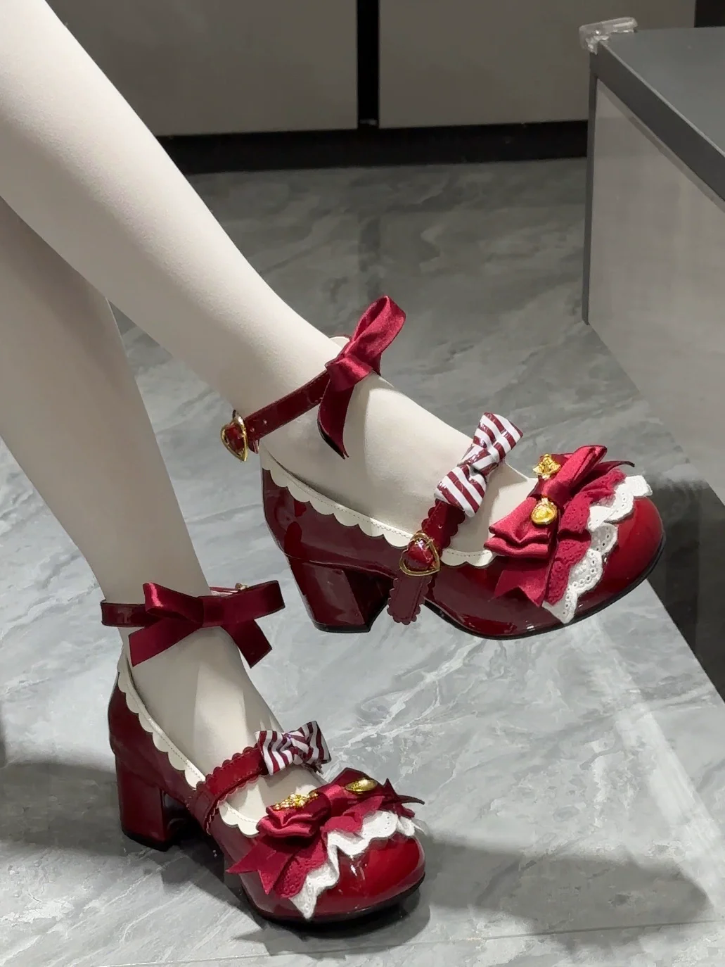 Beauty Bunny - Mousse Roll - Sweet Lolita Heel Shoes, Round Toe - Image 4