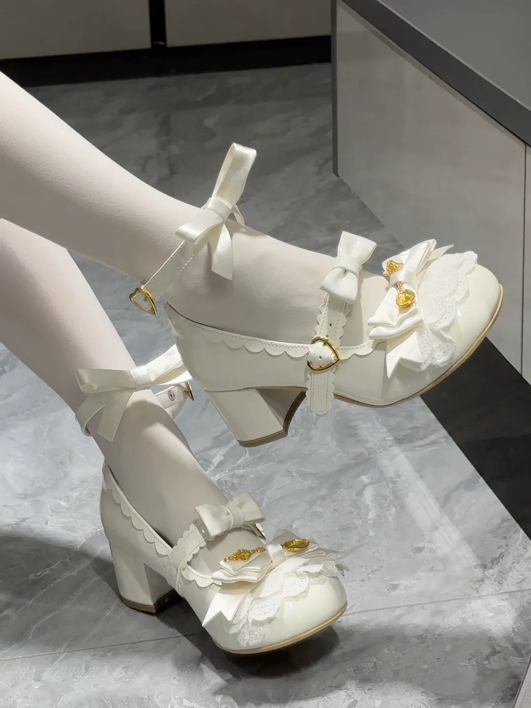 Beauty Bunny - Mousse Roll - Sweet Lolita Heel Shoes, Round Toe - Image 6