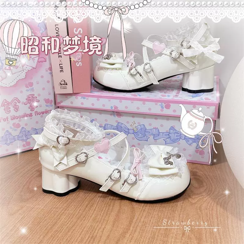 The Season of Booming Flowers - Showa Dreamland - Sweet Lolita Heels, Cute Claw-Shaped Heels - Image 10