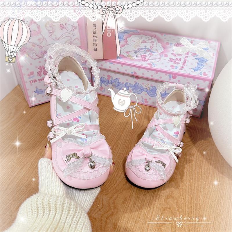 The Season of Booming Flowers - Showa Dreamland - Sweet Lolita Heels, Cute Claw-Shaped Heels - Image 3