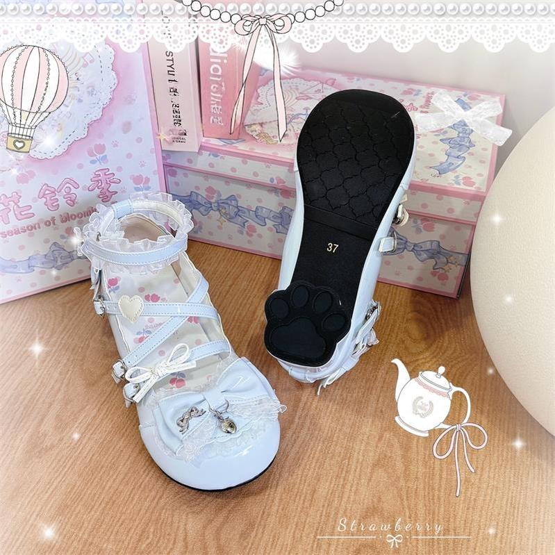 The Season of Booming Flowers - Showa Dreamland - Sweet Lolita Heels, Cute Claw-Shaped Heels - Image 4