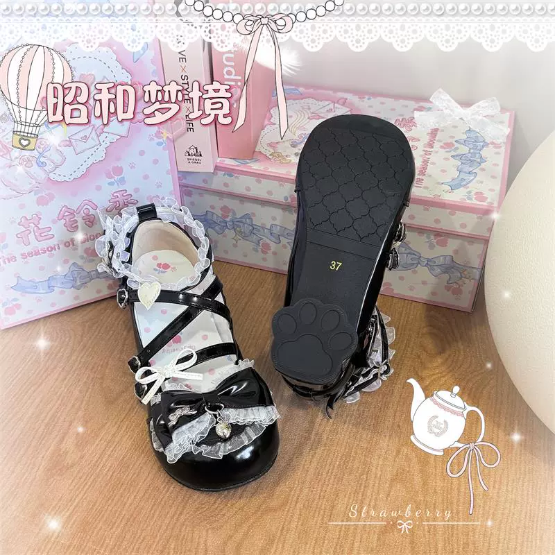 The Season of Booming Flowers - Showa Dreamland - Sweet Lolita Heels, Cute Claw-Shaped Heels - Image 6