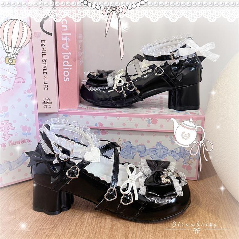 The Season of Booming Flowers - Showa Dreamland - Sweet Lolita Heels, Cute Claw-Shaped Heels - Image 8